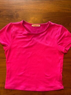 Sincerely Jules Hot Pink Short Sleeve Top